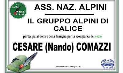 Partecipazione Alpini di Calice per Cesare Nando Comazzi
