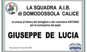 Partecipazione Squadra AIB Domodossola per Giuseppe De Lucia