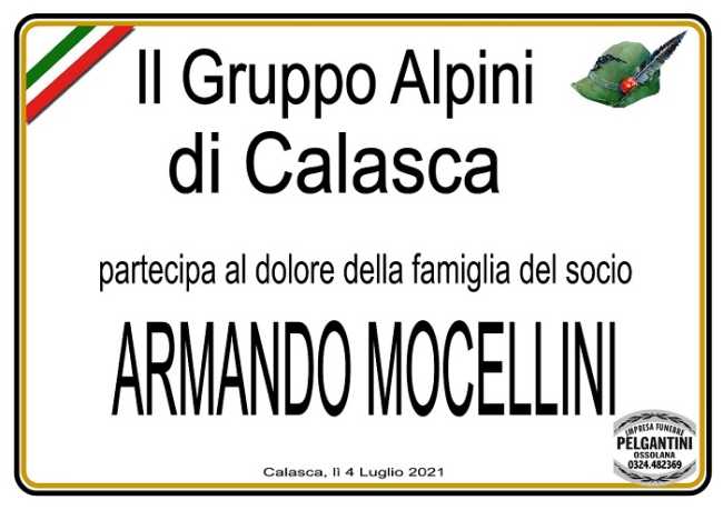 Partecipazioni Alpini di Calasca per ARMANDO MOCELLINI