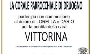 Partecipazioni Corale parrocchiale Druogno per Vittorina Ferrari