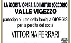 Partecipazioni Società Operaia Valle Vigezzo per Vittorina Ferrari
