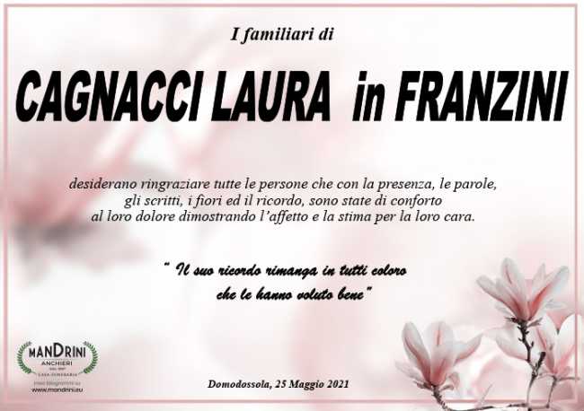 RINGRAZIAMENTO CAGNACCI LAURA