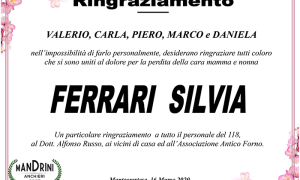 RINGRAZIAMENTO PER silvia FERRARI SILVIA