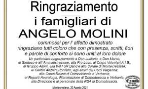Ringraziamenti per Angelo Molini