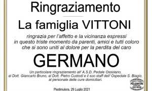Ringraziamenti per Germano Vittoni