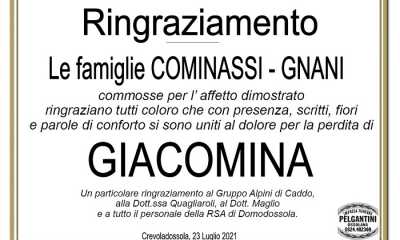 Ringraziamenti per Giamonina Gnani