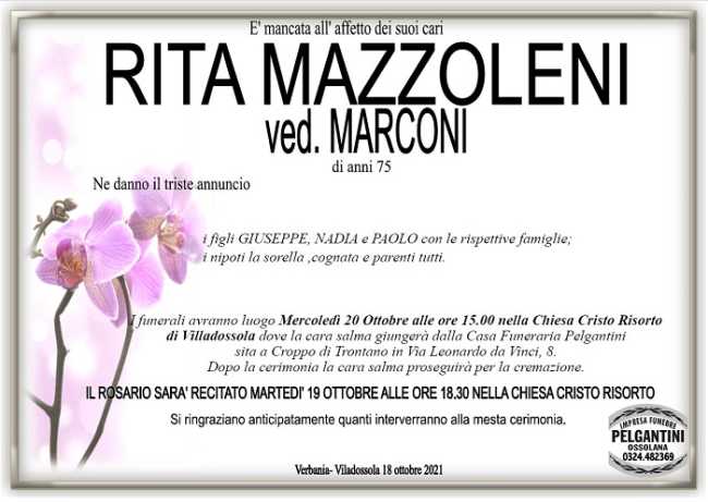 Rita Mazzoleni ved. Marconi