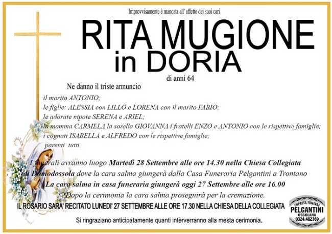 Rita Mugione in Doria