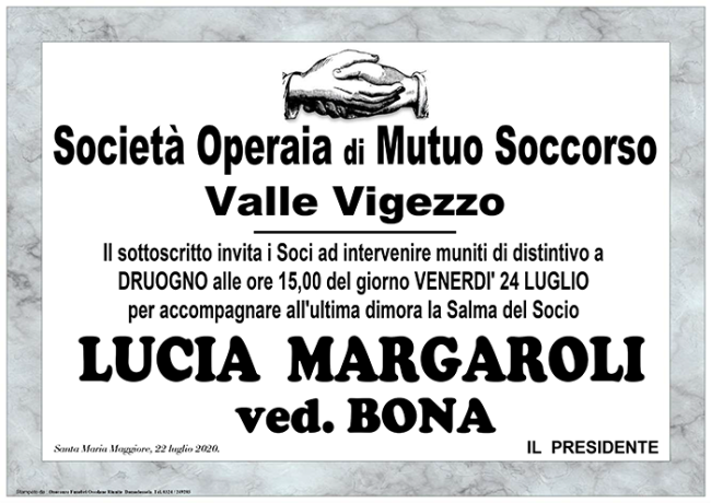 SOCIETA OPERAIA Lucia Margaro