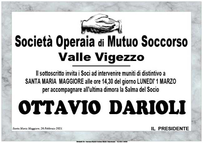 SOCIETA OPERAIA OTTAVIO DARIOL