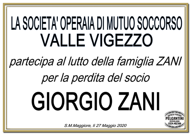 SOCIETA OPERAIA VALLE VIGEZZO zani