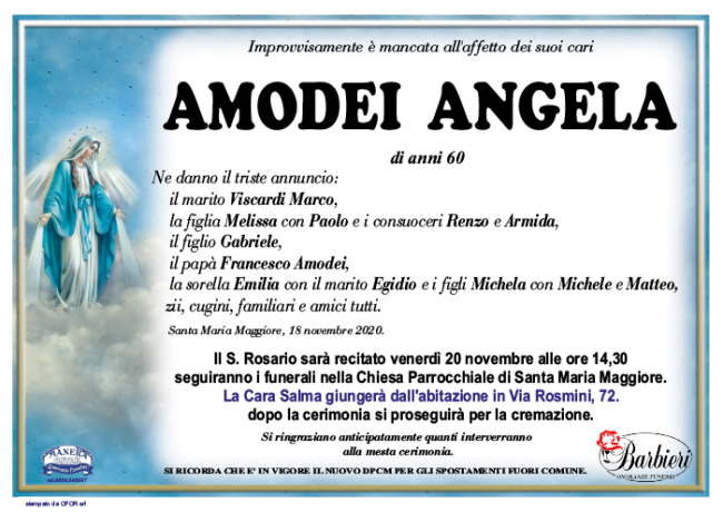 annuncio Amodei Angela
