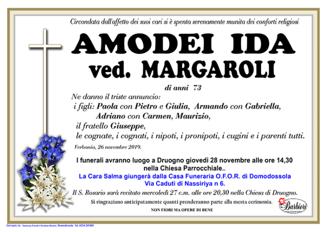 annuncio Amodei Ida