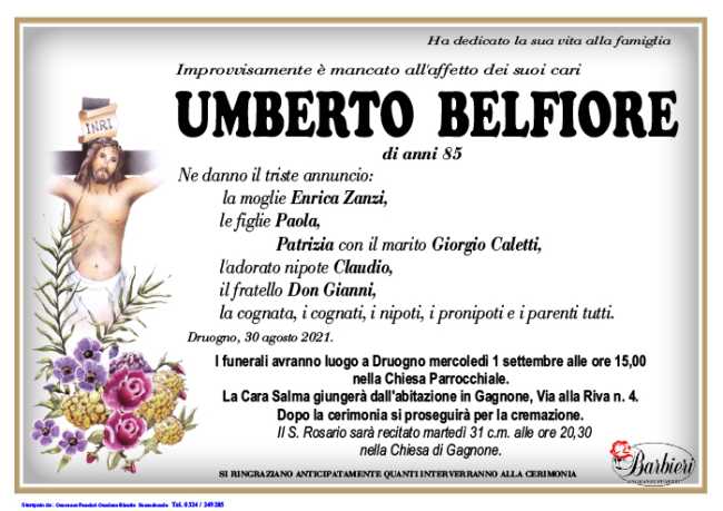 annuncio Belfiore Umberto