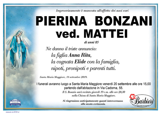 annuncio Bonzani Pierina