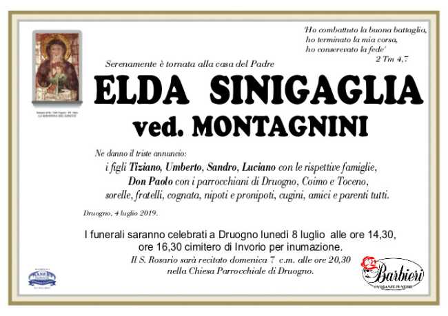 annuncio Elda Sinigaglia nuovo