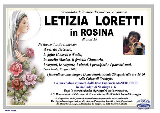 annuncio Letizia Loretti
