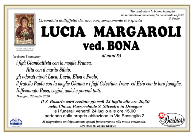 annuncio Margaroli Lucia