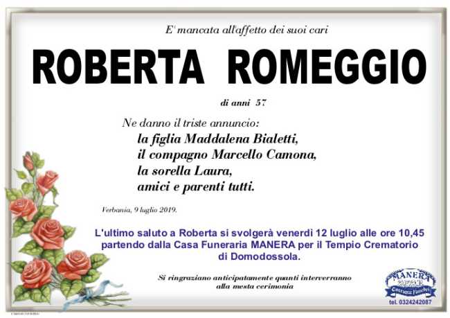 annuncio Roberta Romeggio