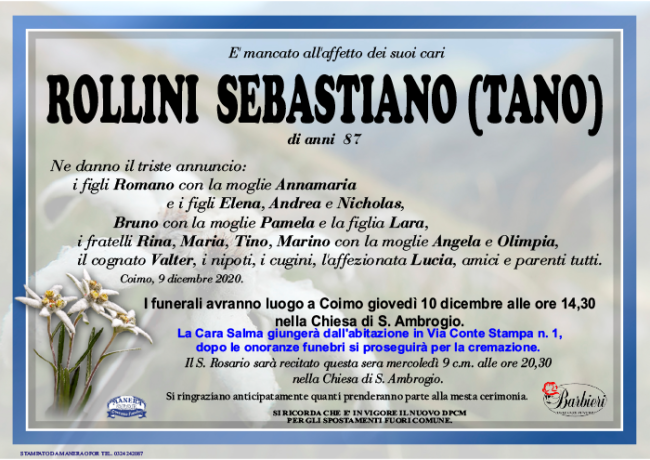 annuncio Rollini Sebastiano