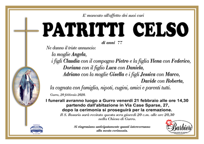 annuncio Patritti Celso