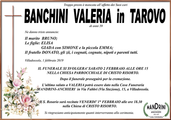 banchini valeria in tarovo