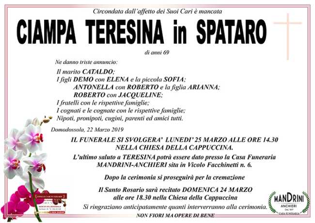 ciampa teresina in spataro