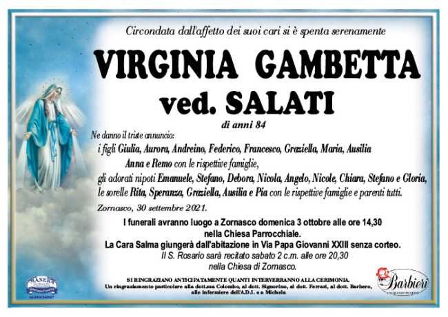 coretto annuncio Gambetta Virginia