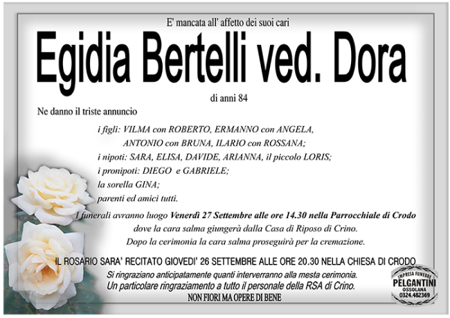 egidia BERTELLI
