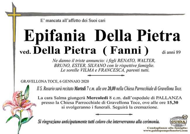 epifnia DELLA PIETRA