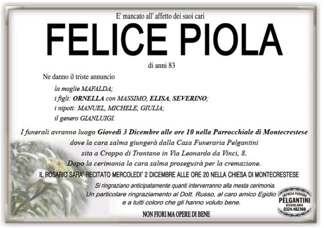 felice PIOLA