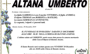 funebre ALTANA UMBERTO