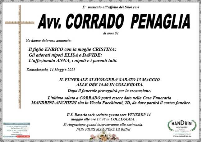 funebre AVV. CORRDAO PENAGLIA