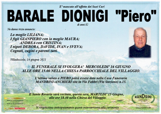funebre BARALE DIONIGI