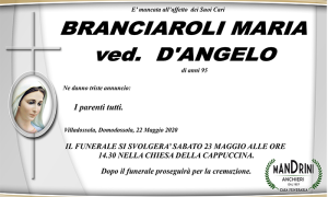 funebre BRANCIAROLI MARIA