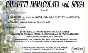 funebre CALAUTTI IMMACOLATA