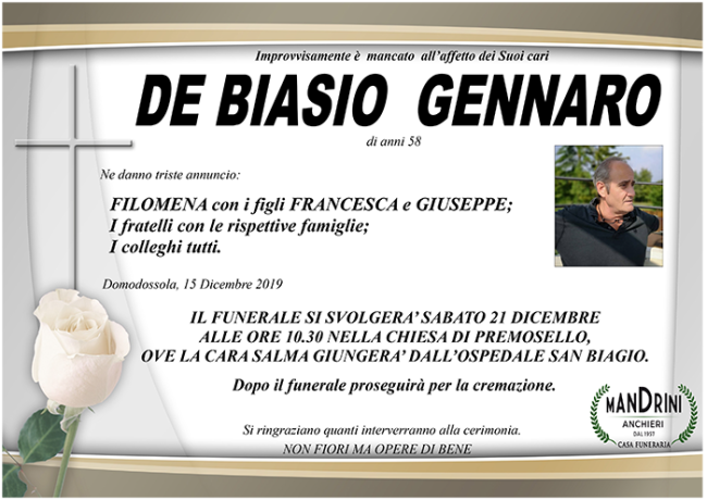 funebre DE BIASIO GENNARO