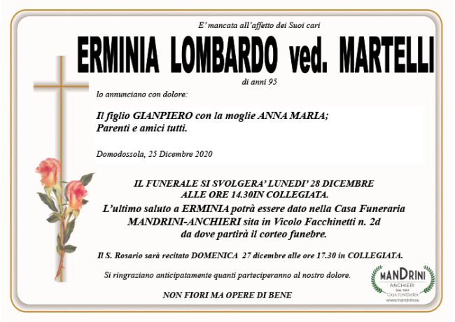 funebre ERMINIA LOMBARDO