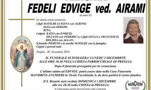 funebre FEDELI EDVIGE
