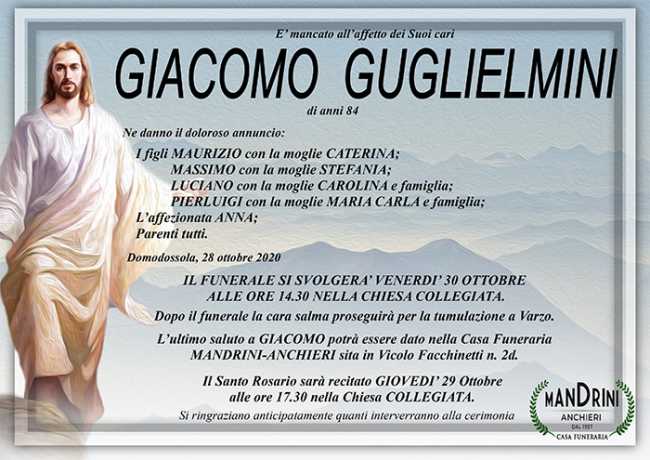 funebre GIACOMO GUGLIELMINI