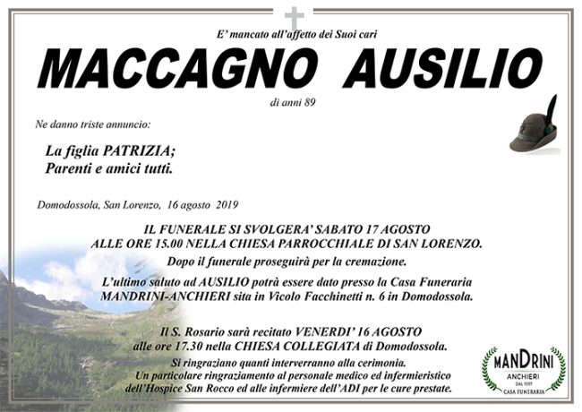 funebre MACCAGNO AUSILIO