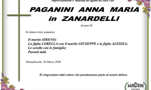 funebre PAGANINI ANNA MARIA