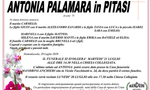 funebre PALAMARA ANTONIA in PITASI