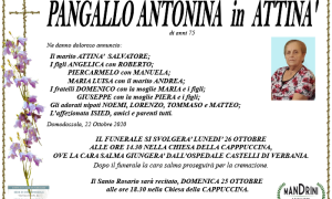 funebre PANGALLO ANTONINA