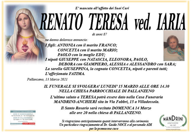 funebre RENATO TERESA