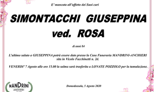 funebre SIMONTECCHI GIUSEPPINA