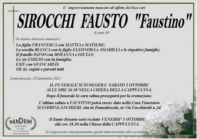 funebre SIROCCHI FAUSTO