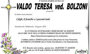 funebre VALDO TERESA Bolzoni