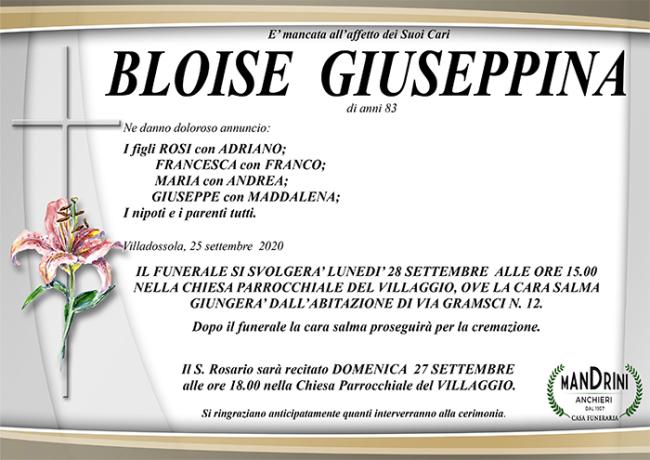 funebre bloise giuseppina