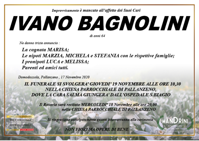 ivano FUNEBRE BAGNOLINI